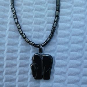 Elephant Hermatite Neclace.